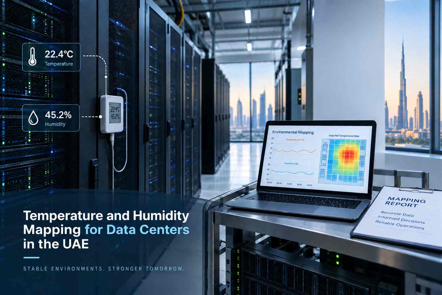 Temperature and Humidity Mapping for Data Centers in the UAE